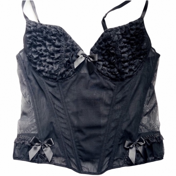 La Senza Black Lingerie Corset Size Large - Picture 1 of 8